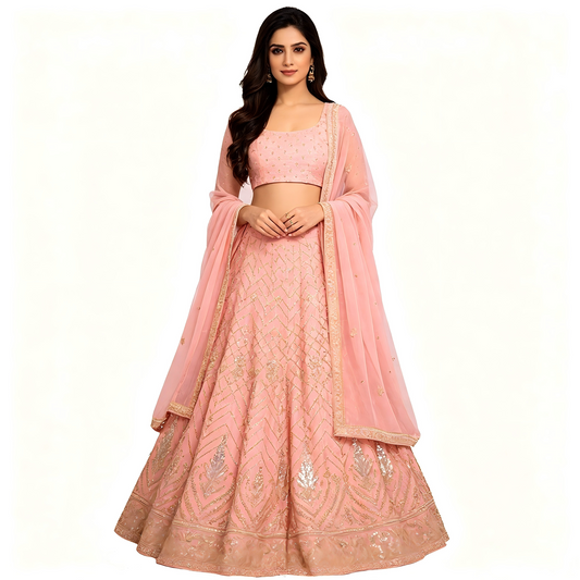 Floor Length Anarkali Gown Heavy Lace Work Indian Wedding Guest Women Ethnic Outfit