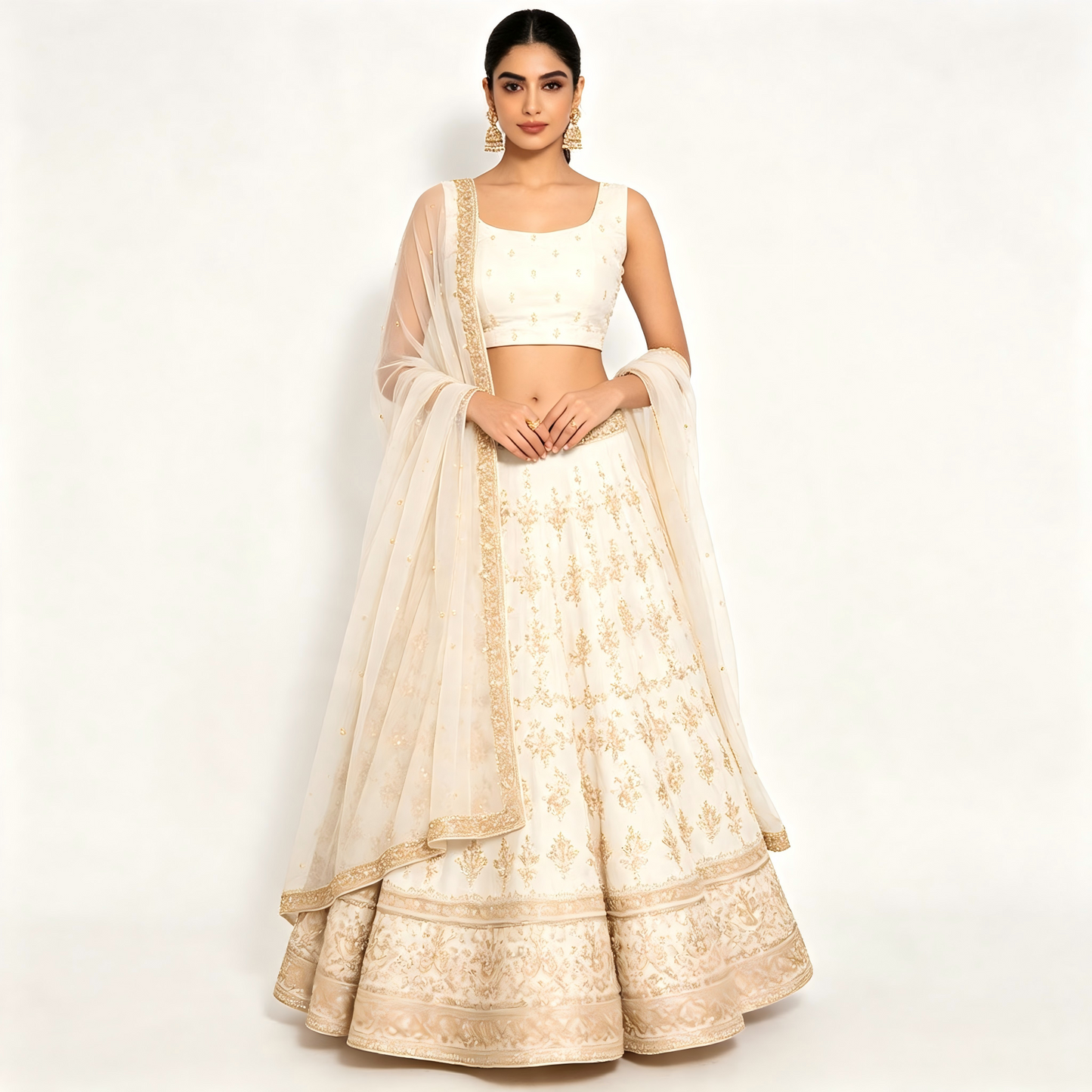 Organza Floral Printed Saree Light Weight Festive Party Indian Women Saree With Blouse